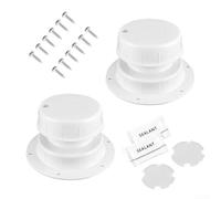 Roof Vent Cover for RV Trailer Sewer Pipe Exhaust Vent with UV Resistant PP Material, Easy Screw Installation, and Sealing Tape for Enhanced Protection (White)