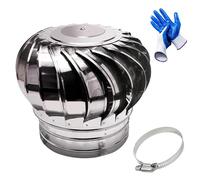 roof Vent, Stainless Steel Exhaust Cap, 304 Stainless Steel Round Bull Nosed Grille Ventilation Cover, DIY Easy Vent Hookup Kit, for Ventilation and Exhau(4.3inch(110mm))