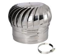 roof Vent, Stainless Steel Exhaust Cap, 304 Stainless Steel Round Exhaust Grille Louvered Vent, for Flats, Apartment, Home Decor(9.8inch(250mm))