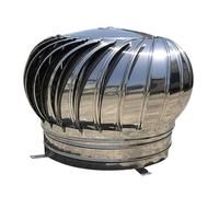 Roof Wind Rotating Ventilator Cap, Exhaust Wind Turbines Cap Roof Flue Vent, 304 Stainless Steel Roof Ventilator, Roof Wind Turbine Cap Vent Round Ventilation Exhaust Heat Dissipation(300Mm/11.8In)