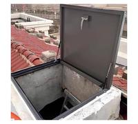 Roof Window Attic Basement Cellar Stairs Outlet Lid, Customizable Attic Skylight Cover 90° Opening for Electric Well Passages, Vents, Rooftops(85x85cm/33.46x33.46in)