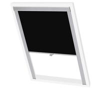 Roof Window Blackout Roller Blind 613 x 940 mm Black Polyester/Aluminium Thermal