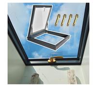 Roof Window Escape Hatch with Double-Layer Tempered Glass, Durable Sun Tunnel Skylight for Attic and Basement Ventilation