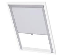 Roof window roller blind White 383 x 792 mm Blackout Polyester Aluminium Frame.