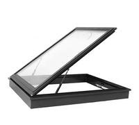 Roof Window Skylight for Attics, Basements, Sunrooms, and Sheds, Manual Venting, Double-Layer Tempered Glass, 650X650mm