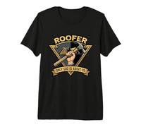 Roofer Only God is Above Us Roofing Contractor Premium T-Shirt