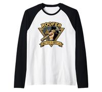 Roofer Only God is Above Us Roofing Contractor Raglan Baseball Tee