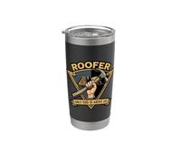 Roofer Only God is Above Us Roofing Contractor Stainless Steel Insulated Tumbler