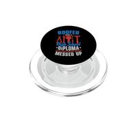 Roofer Using A High School Diploma Roofing Ninja PopSockets PopGrip for MagSafe