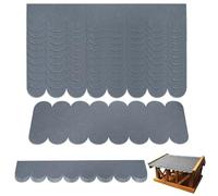 Roofing Felt Shingles, Pack of 21 Roofing Felt for Bird House, Mini Roof Shingles, Roof Shingles for Bird House, Self-Adhesive for Nesting Box, Rabbit Hutch Insect Hotel (Grey)