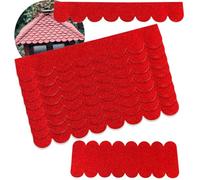 Roofing Felt Shingles Roof Felt for Bird House Roofing Felt Self-Adhesive 21 Pieces Mini Roof Shingles for Nesting Box Rabbit Hutch Insect Hotel (Red)