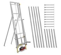 Roofing Hoist 15 m up to 200 kg Vertical Design for Flat and Other Roofs - Roofing Hoists by MSW Metallic silver