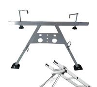 Roofing Ladder Base Stabilizer - 29.5 Inch Height Adjustable Steel Frame Extension Support Bar Safety Accessory with Non-slip Floor Handles | Equipment