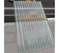 Roofing Panels,Clear Corrugated Plastic Roofing Sheets-1mm Thick,FRP Daylighting Panels,UV Protection,Replacement Panels,Silent Self-Cleaning Corrugated Sheet Rainproof Carport Cover,5Pcs-0.
