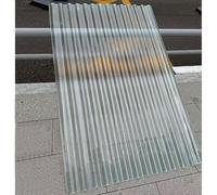 Roofing Panels,Clear Corrugated Plastic Roofing Sheets-1mm Thick,FRP Daylighting Panels,UV Protection,Replacement Panels,Silent Self-Cleaning Corrugated Sheet Rainproof Carport Cover,5Pcs-0.