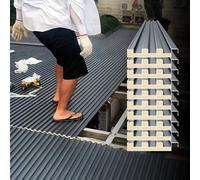 Roofing Sheets 10 Pcs All-Weather Corrugated Metal Sheets, Versatile Roof Cladding Shingles w/Polycarbonate Fill, Roofing Panels for Pergola Stables Storage(L-3.7m/12ft)