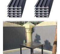 Roofing Sheets 10 Pcs Corrugated Metal Roofing Panels, Outdoor Garden Fence Cladding Walling Sheeting, Roofing Cladding Cover Board with Polycarbonate Fill(L-1.3m/4.3ft)