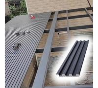 Roofing Sheets 15 Cm Wide Awning Top Cover Aluminum, Splicable Corrugated Roofing Panels Soundproof(L 1.2m/3.9ft)