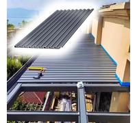 Roofing Sheets 59-137.8 Inch Long Awning Covers Board, Trapezoidal Grooved Polycarbonate Roof Panels(L 2.1m/82.6in)