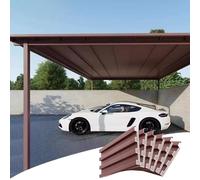 Roofing Sheets 6pcs Brown Metal Roofing Panels for Carport, 5.9 in Wide All-Weather Awning Covers Board(L 2m/6.6ft)