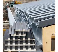 Roofing Sheets 8 Pcs Splicable Roof Waterproof Tiles, Trapezoidal Grooved Metal Roofing Panels/Awning Covers Board, Pergola Roof Shingles Cladding Sheets(L-0.8m/2.6ft)