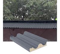 Roofing Sheets Aluminum Awning Covers Board, DIY Side Panels Roofing Tiles w/Polycarbonate Fill(Grey,L 1.3m/4.3ft)