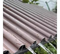 Roofing Sheets Carport Corrugated Metal Sheets Fast Drainage, Customizable Replacement Roof Panels/Ridge Cap(Brown,L 1.1m/3.6ft)