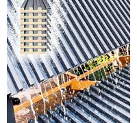 Roofing Sheets Fast Drainage Corrugated Roofing Panels, Splicable Side Panels Roofing Tiles/Ridge Cap, Metal Roofing Sheets for Gazebo Shed Garages Canopy(8pcs,0.9m/3ft)