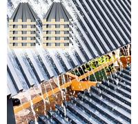 Roofing Sheets Fast Drainage Corrugated Roofing Panels, Splicable Side Panels Roofing Tiles/Ridge Cap, Metal Roofing Sheets for Gazebo Shed Garages Canopy(10pcs,1.5m/4.9ft)