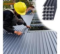 Roofing Sheets Polycarbonate Pergola Roof Panels, 1 2 5 8 10 Pcs Thickened Aluminum Roofing Sheets Top Cover, All-Weather Awning Roof Shingles/Cladding Board(5pcs,0.8m/2.6ft)
