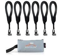 RoofPax 6 Rooftop Cargo Tie Down Hook Straps for Strapping Down Any Car Top Luggage. Waterproof, Attaches to Car Door Frame, Patent Registered, Extended Warranty!