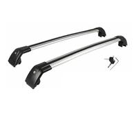 Rooftop Cargo Carrier 2PCS Cross Bar Ajustable For Land For Rover For Discovery-5 2017-2026 Roof Rail Rack Black Cargo Bars Lockable(Black and silver)