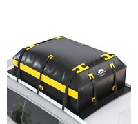 Rooftop Cargo Carrier Vehicle Soft-Shell Carriers, Heavy Duty Car Roof Bag Waterproof without Rack, Car Topper Luggage Carrier-with 6 Hooks&Mat(19.4 Cuft)