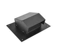 Rooftop Exhaust Vent Cap, 4/6/8 Inch Black Roof Vent Cover with Backdraft Damper, Outdoor Weatherproof Vent Hood for Kitchen Bathroom Fan, Prevents Backflow, Birds, Rodents & Rain(6 in)