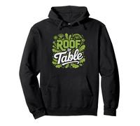 Rooftop Garden Urban Forager Harvest Herbs Illustration Pullover Hoodie