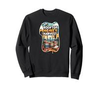 Rooftop Honey Harvest Urban Beekeeping Design Sweatshirt