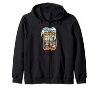 Rooftop Honey Harvest Urban Beekeeping Design Zip Hoodie