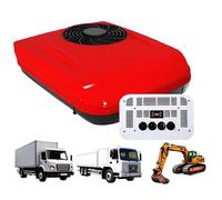 Rooftop RV Air Conditioner with Temperature Display, 2200W Powerful Cooling, 450m³/H, 360°Airflow Fast 8-Min Cooling For The Whole Vehicle,For RVs,Trucks,and Tractor- Efficient Cooling,Red12V