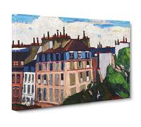 Rooftops In Paris By Henry Lyman Sayen Canvas Print | Gallery Wrapped 30mm Frame Wall Art | 20x14 inches | Ready to Hang | Classic Picture | Living Room Bedroom Lounge Office