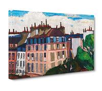 Rooftops In Paris By Henry Lyman Sayen Canvas Print | Gallery Wrapped 30mm Frame Wall Art | 30x20 inches | Ready to Hang | Classic Picture | Living Room Bedroom Lounge Office