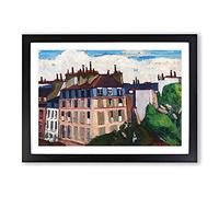 Rooftops in Paris by Henry Lyman Sayen Framed Print | A2 Black Framed Wall Art | Ready to Hang | Modern Nature Picture | Living Room Bedroom Lounge Office