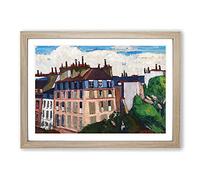 Rooftops in Paris by Henry Lyman Sayen Framed Print | A2 Oak Framed Wall Art | Ready to Hang | Modern Nature Picture | Living Room Bedroom Lounge Office