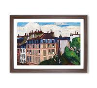Rooftops in Paris by Henry Lyman Sayen Framed Print | A2 Walnut Framed Wall Art | Ready to Hang | Modern Nature Picture | Living Room Bedroom Lounge Office