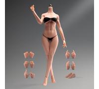 RoofWorld 1/6 Scale Female Body, 12inch Normal Skin Super Flexible European Body Fat Leg Version Detachable Feet Action Figure Seamless Large Bust Figure Body Collectble Doll No Head