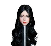 RoofWorld 1:6 Scale Girl Makeup Head Sculpt Blue Eyes Fit 12'' Suntan Female PHicen Action Figure Body (A)
