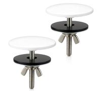 ROOGSIH 2 Pcs Solid Brass Kitchen Sink Hole Cover, 2 Inch Faucet Hole Cover, Bright White Finish Tap Hole Plate Stopper Cover, Countertop Hole Cover for Kitchen and Bathroom Sinks (Bright White)