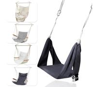 ROOITY Universal Footrest for Hammock Chair (Chair Not Included) Dark Grey | Adjustable Length, One-Size-Fits-Most, Quick-Clip Attachment for Hanging Chairs, Foldable & Lightweight for Patio, Indoor