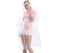 Rook Retail Pack of 4 Waterproof Ponchos Adults. Disposable Rain Ponchos. Clear Poncho Waterproof Adults. Compact for Festivals or Travel. Family Days Out.