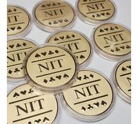 Rook Robot 10x Gold Clad Metal NIT Game Poker Chips: A Fun Dangerous Addition to Your Texas Hold'em or Omaha Card Game