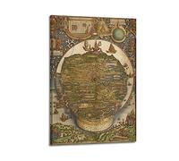 ROOKE Vintage European Medieval Map Poster 3 Poster Decorative Painting Canvas Wall Posters And Art Picture Print Modern Family Bedroom Decor Posters 24x36inch(60x90cm)